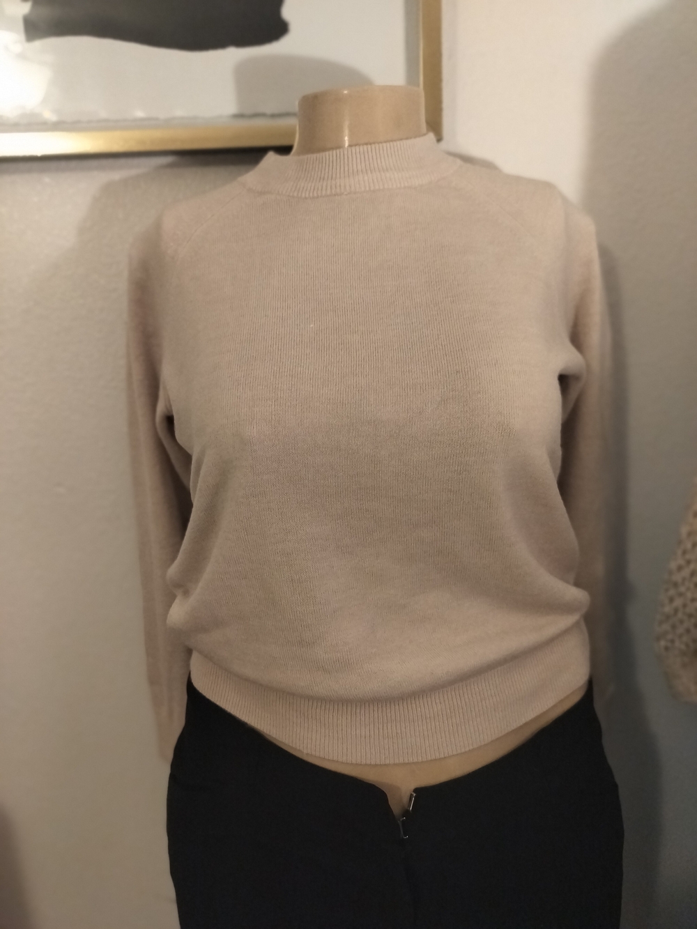Mercer Street Studio Beige Crewneck Sweater